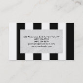 プレーン白黒グレイストライプのプロフェッショナル 名刺 (裏面)