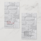 プレーン白黒ストーンズトレンディーコンサルタント 名刺 (正面/裏面)