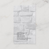 プレーン白黒ストーンズトレンディーコンサルタント 名刺 (裏面)