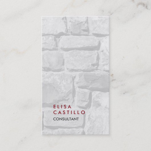 プレーン白黒ストーンズトレンディーコンサルタント 名刺 (正面)