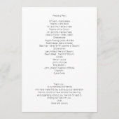 プレーン白黒フラット結婚式 プログラムテンプレート プログラム (裏面)