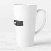 プレーン白黒プロフェッショナルミニマリスト名 カフェラテマグ (右)