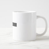 プレーン白黒プロフェッショナルミニマリスト名 ジャンボコーヒーマグカップ (右)
