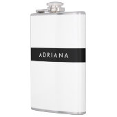 プレーン白黒プロフェッショナルミニマリスト名 フラスク (左)