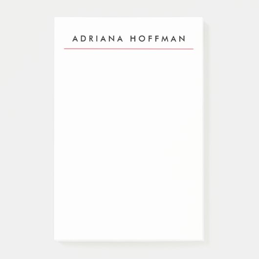 プレーン白黒プロフェッショナルミニマリスト名 ポストイット (正面)