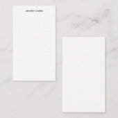 プレーン白黒ミニマルモダンリスト エンクロージャーカード (正面/裏面)