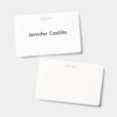 プレーン白黒ミニマルモダンリスト バッジ (正面＆裏面)