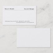 プレーン白黒ミニマルモダンリスト 名刺 (正面/裏面)