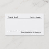 プレーン白黒ミニマルモダンリスト 名刺 (正面)