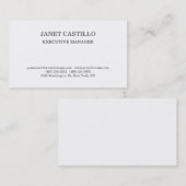 プレーン白黒モダンプロフェッショナルパーソナル 名刺 (正面/裏面)