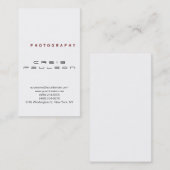 プレーン白黒写真用名刺 名刺 (正面/裏面)