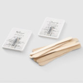 プレーン白黒Vellumフォト結婚式 プログラム ハンドファン (組立なし)