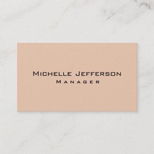 プレーン砂漠の砂色マネージャの名刺 名刺 (正面)