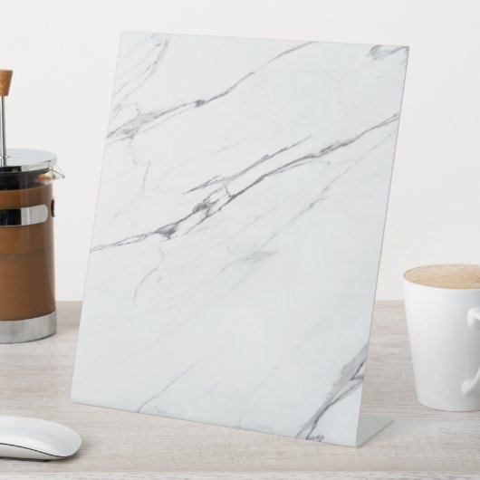 プレーン空白のシンプルモダン大理石テーブル 台座サイン (インサイチュ)