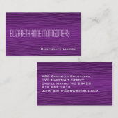 プレーン紫モダンプロフェッショナル名刺 名刺 (正面/裏面)