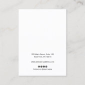 プレーン署名スクリプトホワイトイヤリングジュエリー 名刺 (裏面)