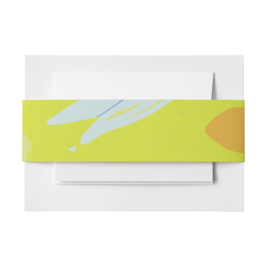 プレーン花びら&カラー汚れデザイン招待 招待状ベリーバンド (正面例)