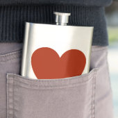 プレーン赤いハート フラスク (インサイチュ)