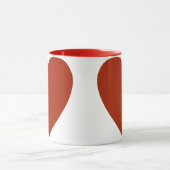 プレーン赤いハート マグカップ (中央)