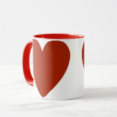 プレーン赤いハート マグカップ (正面左)