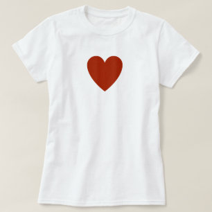プレーン赤いハート Tシャツ