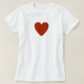 プレーン赤いハート Tシャツ