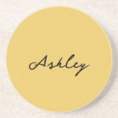 プレーン金ゴールドスクリプパーソナライズされたト コースター (正面)