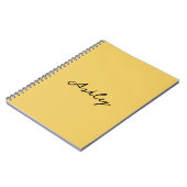 プレーン金ゴールドスクリプパーソナライズされたト ノートブック (左側)