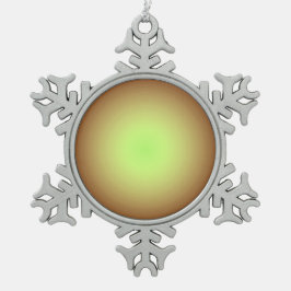 プレーン金ゴールドデザイン>クリスマスオーナメント スノーフレークピューターオーナメント