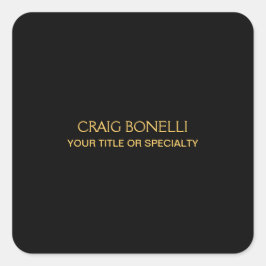 プレーン金ゴールドブラックカラーミニマルモダンリスト スクエアシール