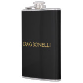 プレーン金ゴールドブラックカラーミニマルモダンリスト フラスク (左)