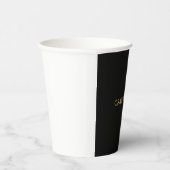 プレーン金ゴールドブラックカラーミニマルモダンリスト 紙コップ (右)