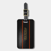 プレーン金ゴールドブラックグレーオレンジカラーモダン ラゲッジタグ (正面縦)