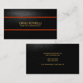 プレーン金ゴールドブラックグレーオレンジカラーモダン 名刺 (正面/裏面)