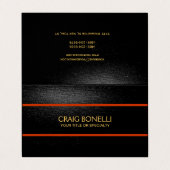 プレーン金ゴールドブラックグレーオレンジカラーモダン 名刺 (外部フラット)