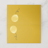 プレーン金ゴールド書バルーン座席表 プレイスカード (外部開封)