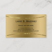 プレーン金属フェイク金ゴールドステンレス鋼の外観 名刺 (裏面)
