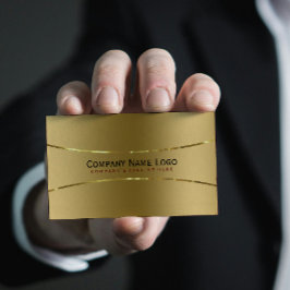 プレーン金属フェイク金ゴールドステンレス鋼の外観 名刺