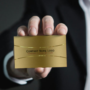 プレーン金属フェイク金ゴールドステンレス鋼の外観 名刺
