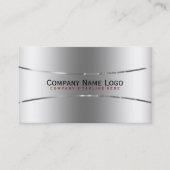 プレーン金属フェイク銀ステンレス鋼の外観 名刺 (正面)
