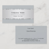 プレーン金属銀デザインステンレス鋼の外観 名刺 (正面/裏面)