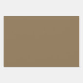 プレーン鈍い砂漠モスブラウンシェード3トーン ラッピングペーパーシート (正面3)