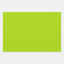 プレーン鮮やかなライムローングリーンシェード3トーン ラッピングペーパーシート