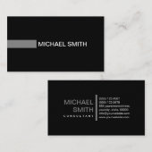 プレーン黒エレガントグモダンレイ 名刺 (正面/裏面)