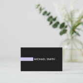 プレーン黒エレガント石モダンけん 名刺 (スタンド正面)