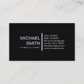 プレーン黒エレガント石モダンけん 名刺 (裏面)