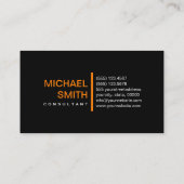 プレーン黒オエレガントレモダンンジ 名刺 (裏面)