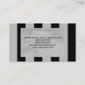 プレーン黒グレーストライプのウォールプロフェッショナル 名刺 (裏面)