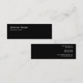 プレーン黒コンサルタントスリムモダンスキン スキニー名刺 (正面/裏面)
