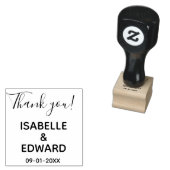 プレーン黒サンキューズ木結婚材 ラバースタンプ (押印)